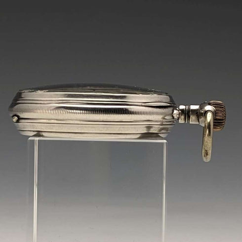Around 1900 Antique TISSOT pocket watch Silver side case Cylinder escapement Works well