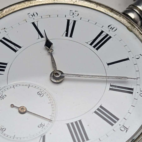 Around 1900 Antique TISSOT pocket watch Silver side case Cylinder escapement Works well