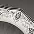 US vintage sterling silver rim decorated cut glass plate diameter 19cm