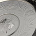 US vintage sterling silver rim decorated cut glass plate diameter 19cm