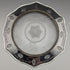 US vintage sterling silver rim decorated cut glass plate diameter 19cm