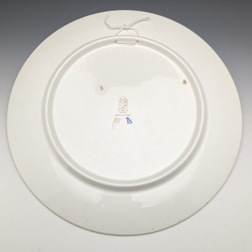 1960s French Vintage GIEN Pottery Floral Design Platter Diameter 31cm