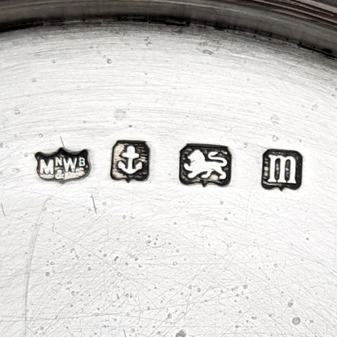 1911年 英国アンティーク 純銀製ボウル ピアス装飾 452g MAPPIN&WEBB