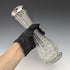 1915 British antique cut glass large vase with pure silver decoration Walker&Hall
