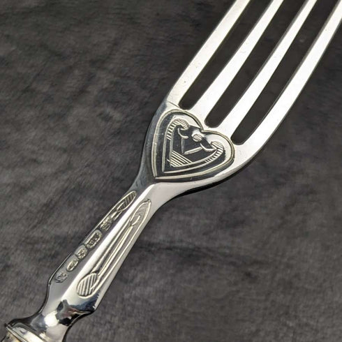 Around 1879 British Antique Sterling Silver Handle Cutlery Set in Wooden Box