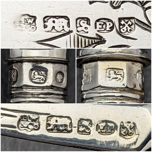 1879年頃 英国アンティーク 純銀ハンドル製 カトラリーセット 木箱入り