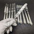 Around 1879 British Antique Sterling Silver Handle Cutlery Set in Wooden Box