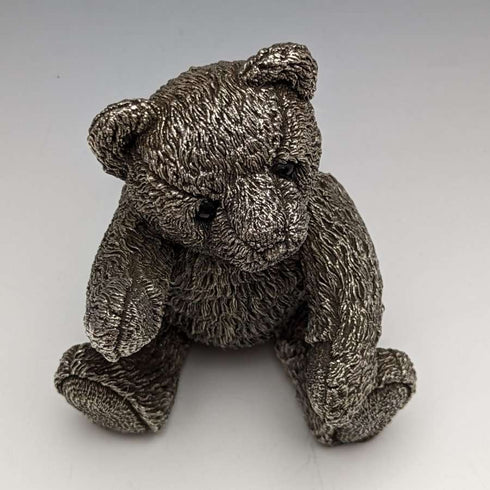 Figura de oso de peluche con baño de plata fina de Country Artists (Reino Unido), 501 g
