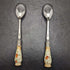 British Vintage Pottery Handle Salad Server Set