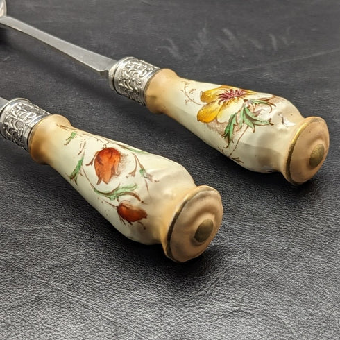 英國復古陶柄沙拉服務器套裝