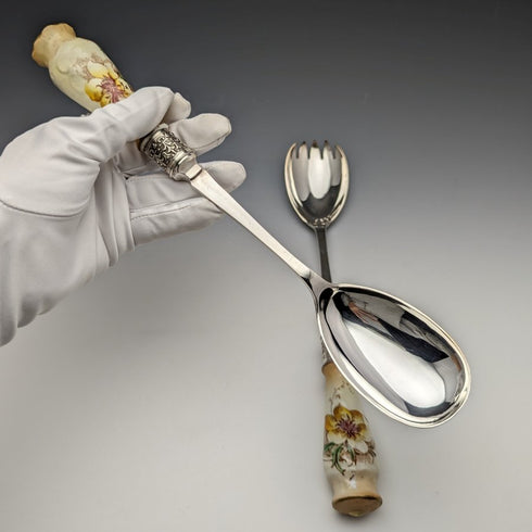 英國復古陶柄沙拉服務器套裝