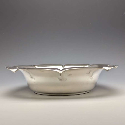 1901 British Antique Sterling Silver Flower Bowl 319g Diameter 23cm Henry Atkins