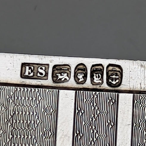 1847年 英国アンティーク 純銀製カードケース 66g Edward Smith