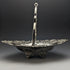 British Antique Silver Plate Large Basket Flower Engraving Operating Handle 548g