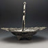 British Antique Silver Plate Large Basket Flower Engraving Operating Handle 548g