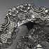 British Antique Silver Plate Large Basket Flower Engraving Operating Handle 548g