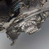British Antique Silver Plate Large Basket Flower Engraving Operating Handle 548g