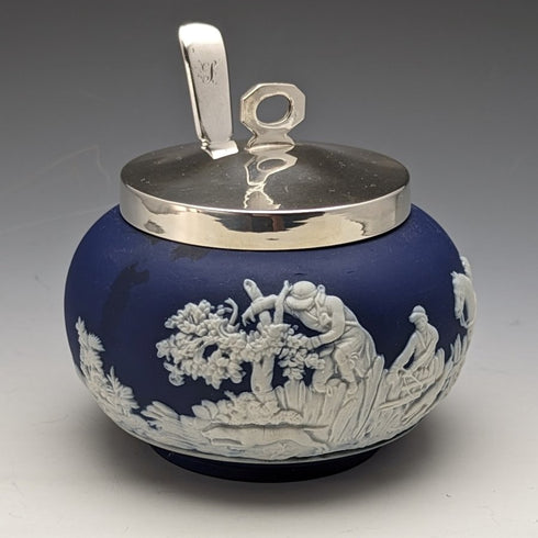 British Vintage Jasperware Sugar Pot William Adams