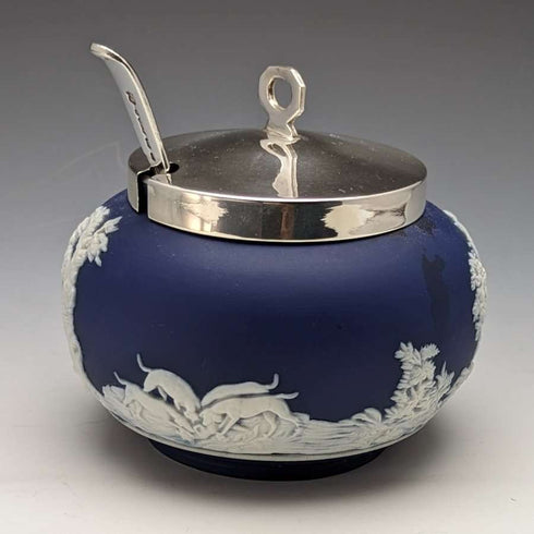 英国古董 Jasperware 糖罐 William Adams