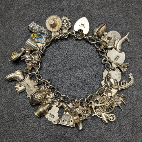 英國復古純銀魅力手鍊 69 克