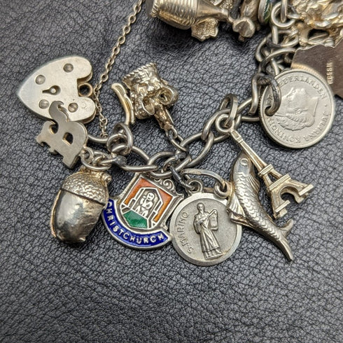 英國復古純銀魅力手鍊 69 克