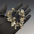 Pulsera de dijes de plata esterlina vintage británica, 69 g