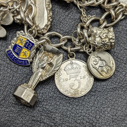 英國復古純銀魅力手鍊 73 克