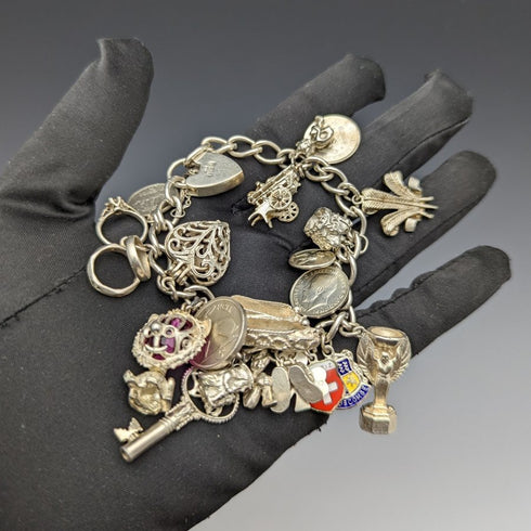 英國復古純銀魅力手鍊 73 克