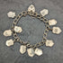 Pulsera de dijes de plata esterlina vintage británica, 23 g