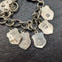 Pulsera de dijes de plata esterlina vintage británica, 23 g