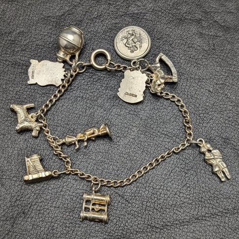 英國復古純銀魅力手鍊 19 克