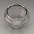 1923 British antique cut glass salt cellar pure silver decoration 61g