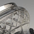 1923 British antique cut glass salt cellar pure silver decoration 61g