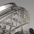 1923 British antique cut glass salt cellar pure silver decoration 61g