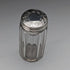 1882 British Antique Small Glass Bottle Pure Silver Lid 110g