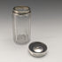 1882 British Antique Small Glass Bottle Pure Silver Lid 110g