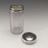 1882 British Antique Small Glass Bottle Pure Silver Lid 110g