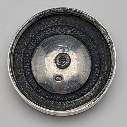 1882 British Antique Small Glass Bottle Pure Silver Lid 110g