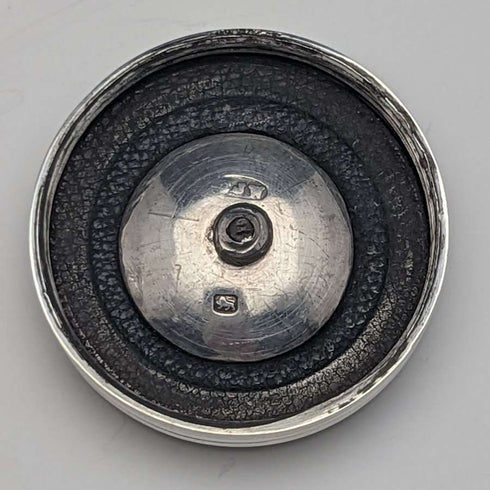 1882 British Antique Small Glass Bottle Pure Silver Lid 110g