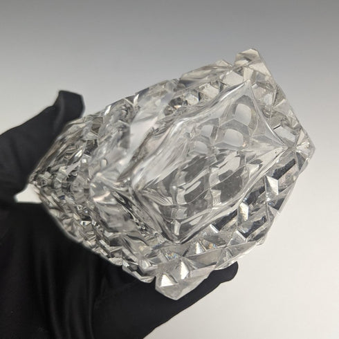 1972 年英國復古切割玻璃調味容器純銀蓋 320 克