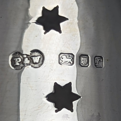 1972 年英國復古切割玻璃調味容器純銀蓋 320 克