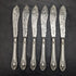 1860 English antique silver plate fish knife set of 6 in tray