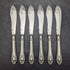 1860 English antique silver plate fish knife set of 6 in tray
