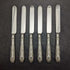 1868 British antique silver plate cutlery set 6x2 in mahogany case