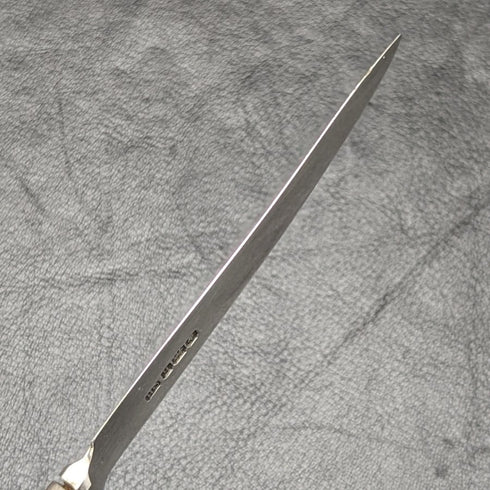 1925 年英國復古白珍珠貝殼手柄純銀刀片甜點餐具 4x2 套裝