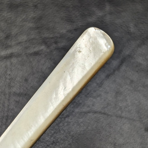 1925 年英國復古白珍珠貝殼手柄純銀刀片甜點餐具 4x2 套裝