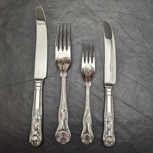 英国ヴィンテージ シルバープレート製 カトラリー7ピースx2セット デッドストック