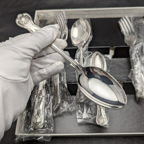 英国ヴィンテージ シルバープレート製 カトラリー7ピースx2セット デッドストック