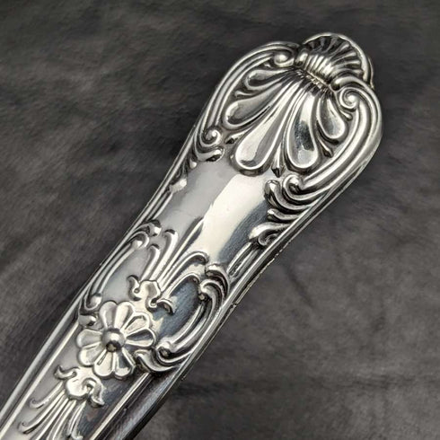 1967 British Vintage Pie Server Sterling Silver Handle Queen's Pattern Paper Box
