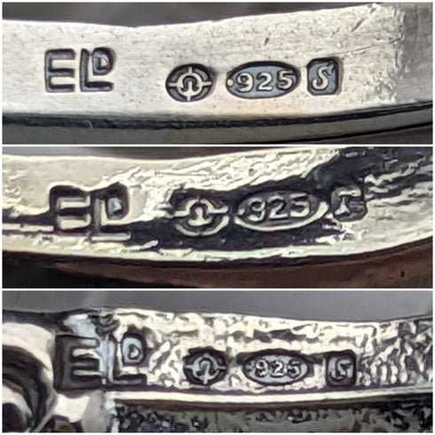 1972年 英国ビンテージ スワン型 純銀&カットグラス製 小物入れ 大中小 3個セット